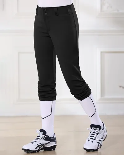 Vista 7 de Pantalón de béisbol para niñas Stelle, pantalones de softball para niñas, pantalones de béisbol para niños, pantalones de fastpitch con bolsillos