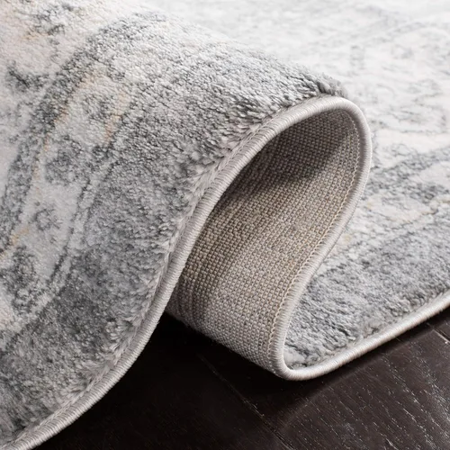 Vista 65 de SAFAVIEH - Colección Isabella, alfombra decorativa - 2'2" x 5', azul y crema, diseño oriental, no desprende pelusa y fácil cuidado, ideal para áreas