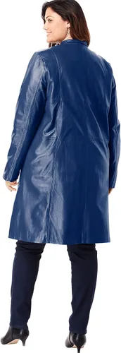 Vista 6 de Jessica London Chaqueta de cuero con vuelo para mujer talla grande