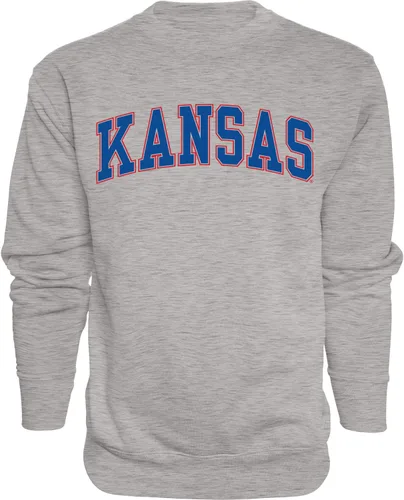 Vista 7 de Blue 84 NCAA para hombre Sudadera de cuello redondo con nombre de equipo jaspeado en color oscuro