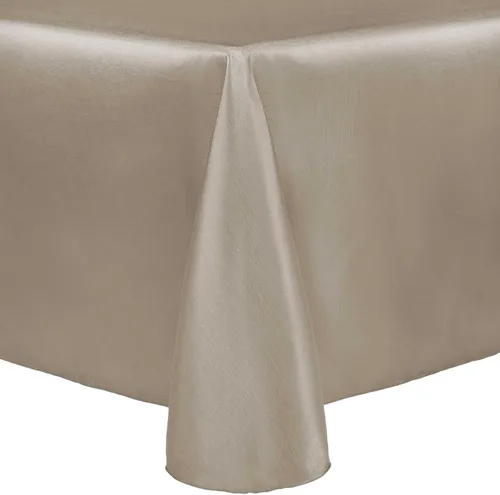 Vista 7 de Ultimate Textile Majestic - Mantel ovalado reversible Shantung Satin (60 x 144 pulgadas), color amarillo claro