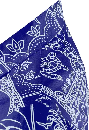 Vista 4 de LA LEELA Camisas hawaianas de manga corta con botones para la playa para hombre