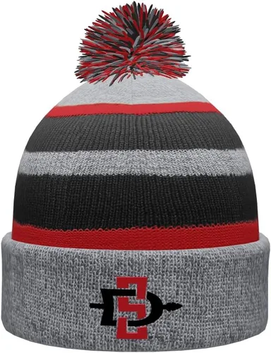 Vista 46 de NCAA Prime - Gorro de punto de invierno con pompón plegable