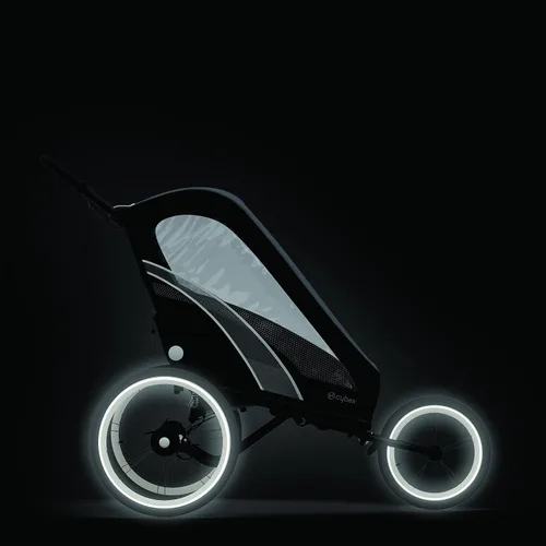 Vista 12 de CYBEX ZENO - Remolque multideportivo 4 en 1, plegado compacto, suspensión de conducción suave y neumáticos llenos de aire, remolque de bebé durante