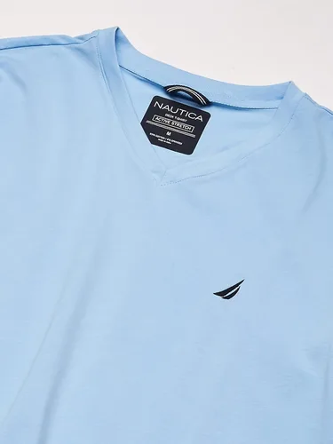 Vista 2 de Nautica Camiseta de manga corta con cuello en V para hombre Gris