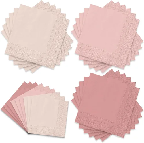 Vista 24 de Whaline Paquete de 150 Servilletas de Papel Azules de 6.5 x 6.5 Pulgadas, 3 Colores, Servilletas de Almuerzo con Temática Azul, Servilletas de Papel