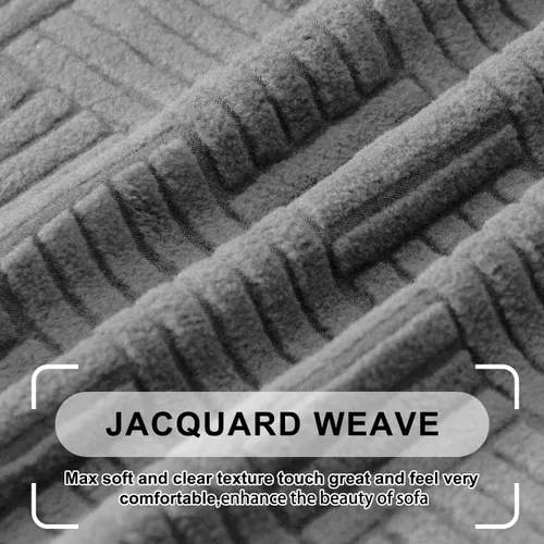Vista 3 de Fundas de sofá reclinable de jacquard elástico de 7 piezas, funda de sofá esquinero de 5 asientos, en forma de L, fundas de sofá reclinable