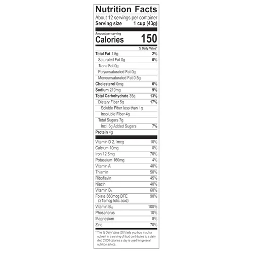 Vista 2 de Cereal de desayuno con copos de nueces, cereales crujientes de trigo integral y cebada, ideal para yogures, parfaits y aperitivos caseros, caja