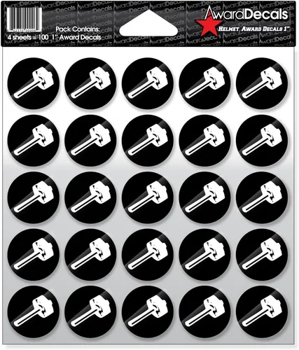 Vista 14 de Award Decals Sledgehammer (negro sobre transparente)