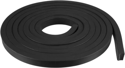 Vista 44 de uxcell Tira de sello de goma rectangular maciza, 0.197 in de ancho, 0.118 in de grosor, 3.3 ft de largo, color negro