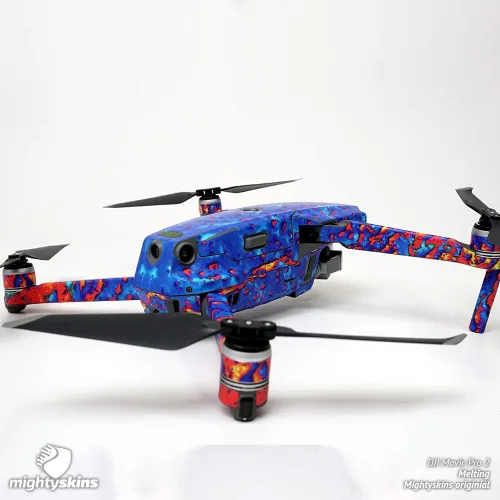 Vista 4 de MightySkins Skin compatible con DJI Mavic 2 Pro o Zoom - Borgoña sólido Funda protectora de vinilo duradera y única Fácil de aplicar, quitar