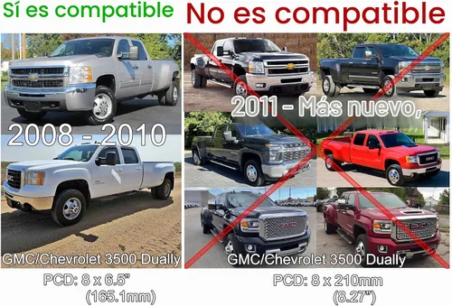 Vista 2 de Juego de simulador de rueda cromada ABS de 17 "para Chevy GMC Silverado 3500 2008 ~ 2010
