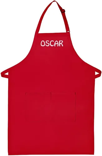 Vista 6 de Delantal Personalizado, se puede añadir un nombre bordado al diseño, de algodón de alta calidad, fabricado en los Estados Unidos delantal