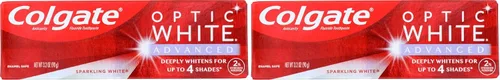 Vista 7 de Colgate Optic White Advanced - Pasta dental blanqueadora de dientes, color blanco brillante, 3.2 onzas