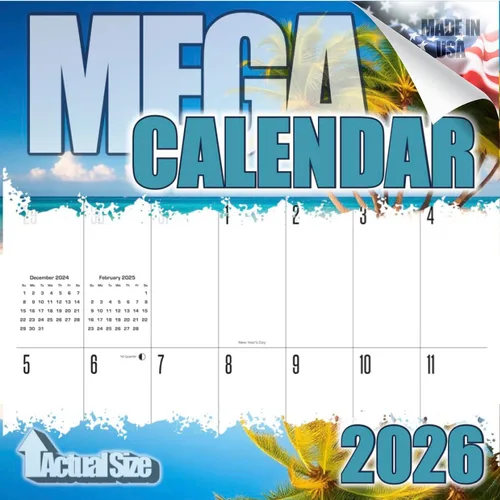 Vista 265 de Calendario de grises africanos 2025 2026 – Planificador mensual de pared de aves africanas – 12 x 18 pulgadas (abierto), calendario de pared