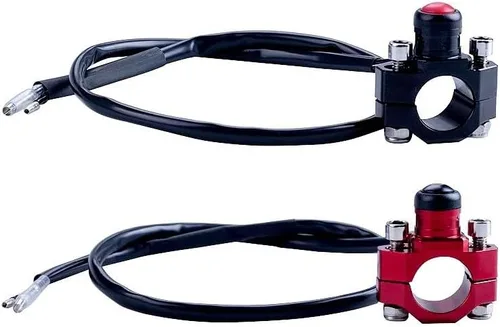 Vista 3 de Interruptor de apagado de arranque de motor de motocicleta, interruptor de apagado CNC universal para ATV, Dirt Pit Bike, scooter, Quad 12 V, 7/8