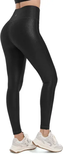 Vista 2 de HARTPOR Leggings de piel sintética para mujer de 2528 pulgadas, pantalones de cuero con control de abdomen y cintura alta, leggings de cuero