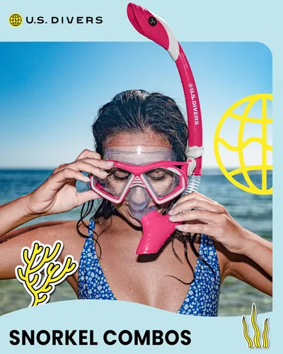 Vista 5 de OutdoorMaster Máscara de esnórquel para adultos, juego de esnórquel con gafas antivaho para adultos, máscara de buceo para uso en viajes