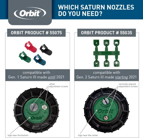 Vista 2 de Orbit 55035 Estante de boquillas para rociadores de agua Saturn III/IV y Titan Gear-Drive Rotor