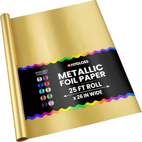 Vista 22 de Hygloss Products - Papel de aluminio metálico brillante, hojas de 20 x 26 pulgadas para artes, manualidades y envoltura de Navidad