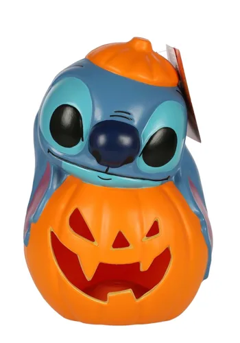 Vista 2 de Decoración Calabaza Apilada de Stitch de Disney con Luz de 12 Pulgadas Multicolor