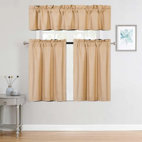 Vista 9 de Versátil juego de 3 piezas con bolsillo para barra, panel de ventana pequeña, con forro de espuma, cortina opaca (K3) (negro)