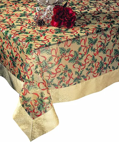 Vista 2 de SARO LIFESTYLE XJ378.GL1420B Golden Collection - Mantel individual de Navidad (4 unidades), 14 x 20 pulgadas, dorado