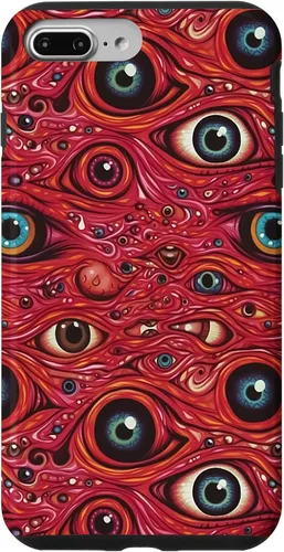 Vista 11 de iPhone 13 Weirdcore Dreamcore Horror Trippy psicodélico Estuche de globos oculares