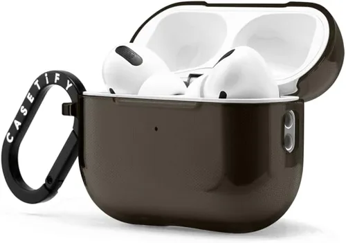 Vista 3 de CASETiFY Airpods Pro (2.ª generación) - Funda compacta con anillo, color negro