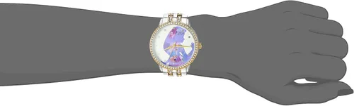 Vista 2 de Disney Reloj de pulsera analógico de cuarzo con circonita cúbica para adultos, Plateado