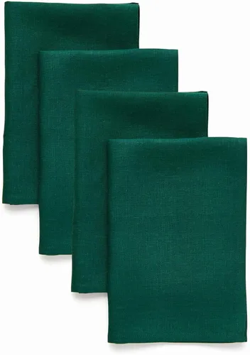 Vista 85 de Solino Home Juego de 4 manteles individuales blancos de 100 % lino puro de 14 x 14 pulgadas para invierno, San Valentín, primavera, Pascua, Fete