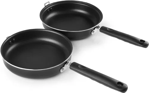 Vista 3 de IBILI - Sartén antiadherente de doble cara para tortilla de 5.5 pulgadas Fabricada en España Sartén para frittata con fácil volteo, aluminio