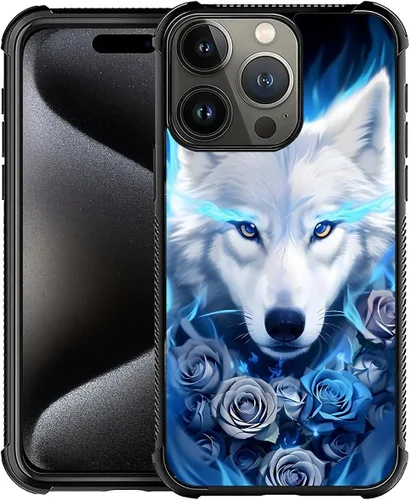 Vista 102 de CARLOCA Funda compatible con iPhone 15, increíble patrón de luz espacial nebulosa para niñas y niños, ultra protección, a prueba de golpes