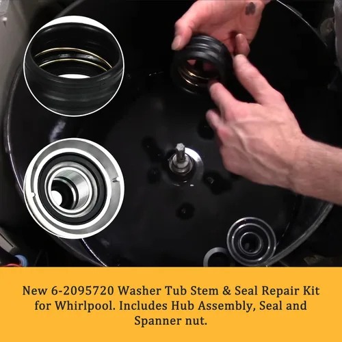 Vista 4 de 6-2095720 Kit de Reparación de Vástago y Sello de Tina de Lavadora Compatible con Whirlpool Maytag Repuesto AP4390013 PS2351899 Incluye Conjunto