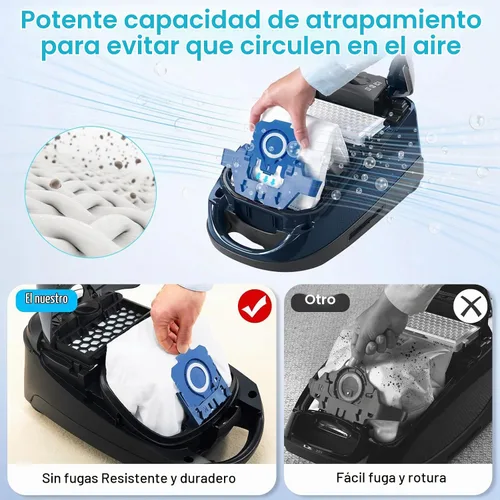 Vista 6 de Paquete de 16 bolsas 3D Airclean GN para aspiradora Miele Classic C1 Complete C1
