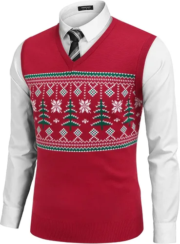 Vista 17 de COOFANDY Suéter sin mangas para hombre, chaleco con cuello en V, jersey de algodón sólido Azul claro