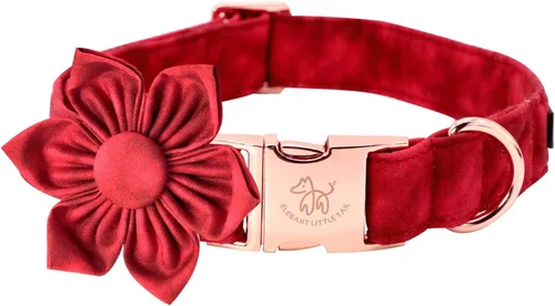 Vista 35 de Elegant little tail Collar de perro de San Patricio con flor, collares de perro con flores, trébol verde, regalo para mascotas, collares ajustables