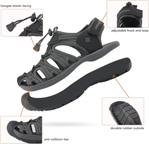 Vista 4 de DREAM PAIRS 160912-W - Sandalias de verano para mujer, estilo aventurero, para exteriores
