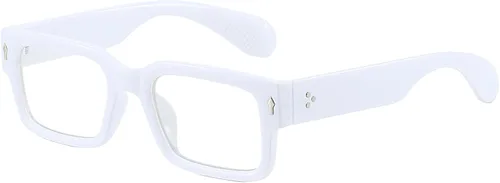 Vista 22 de PORADAY Gafas rectangulares para mujeres y hombres, lentes de luz azul, anteojos cuadrados negros