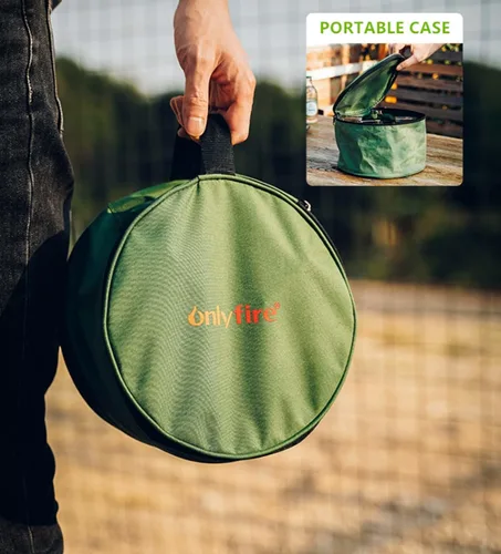 Vista 7 de Estufa de gas portátil para acampar con bolsa de almacenamiento y adaptadores de gas, estufa de propano de 5 quemadores para patio al aire libre
