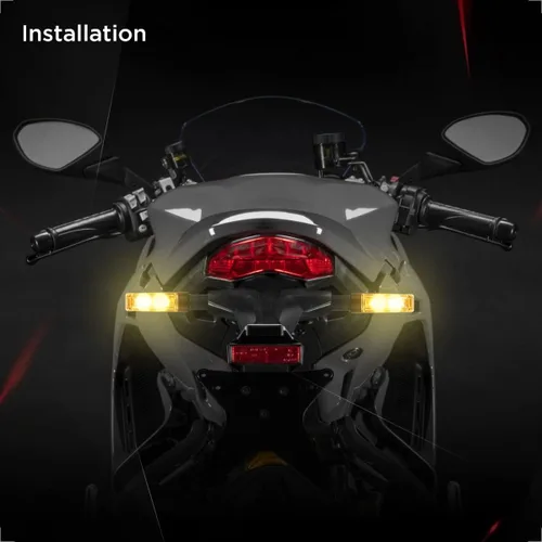 Vista 6 de evermotor Señales de giro para motocicleta, luz trasera LED intermitente de 12 V, intermitentes universales con carcasa de aleación de aluminio