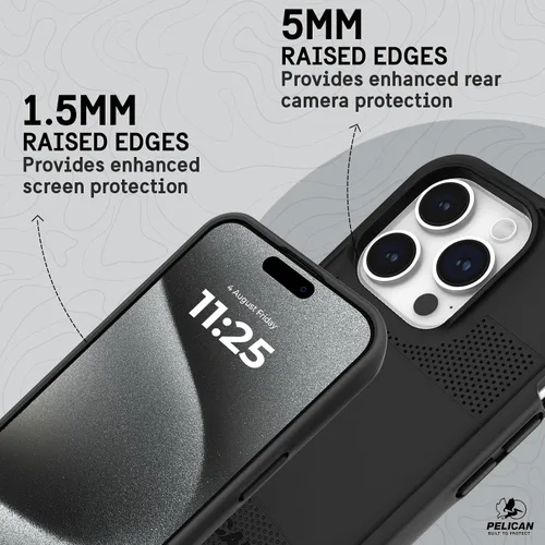 Vista 6 de Pelican Protector Series - Funda para iPhone 15 Pro de 6.1 pulgadas [compatible con MagSafe], funda magnética para teléfono con tecnología
