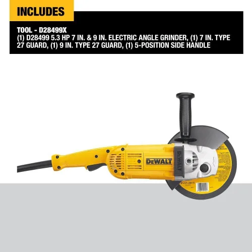 Vista 2 de DEWALT D28499X - Lijadora grande angular, 7 pulgadas / 9 pulgadas 5.3-caballos de fuerza
