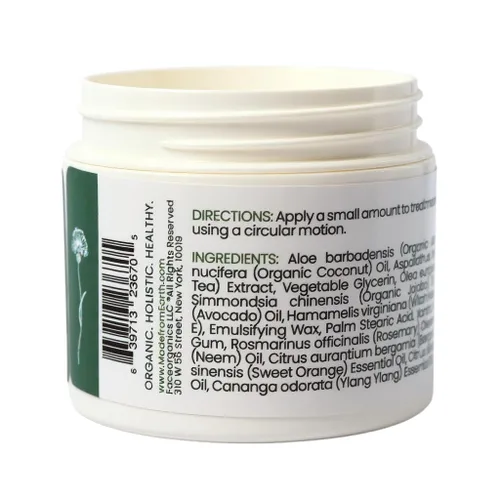Vista 2 de Made from Earth Tratamiento puro de aloe vera con coco orgánico, aceite de oliva orgánico y vitamina E