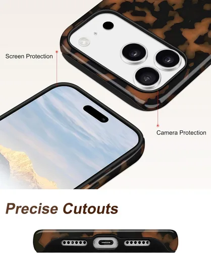 Vista 365 de Jusy Funda compatible con MagSafe con estampado de caparazón de tortuga marrón para iPhone 7/8/SE, cubierta protectora de TPU suave magnética