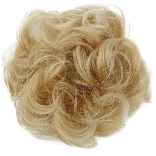Vista 14 de CAISHA Postizo Grande Scrunchy Recogido Peinado Nupcial Rizado Moño Despeinado Marrón Chocolate Oscuro G2E