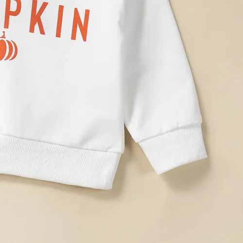 Vista 6 de Omkzanbi Mama & Mamas Pumpkin - Sudadera de manga larga para Halloween, Acción de Gracias, mamá y yo, traje familiar a juego