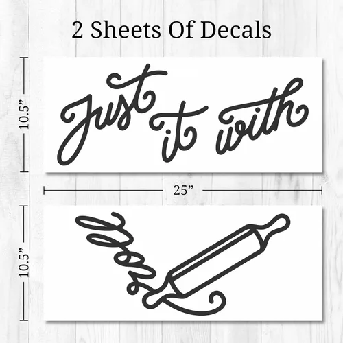 Vista 7 de Decalcomania - Calcomanías de pared con cita de cocina, calcomanías de pared con cita para hornear, calcomanías extraíbles para despegar y pegar