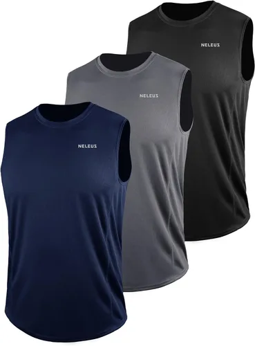 Vista 9 de NELEUS Camiseta sin mangas Dry Fit para hombre