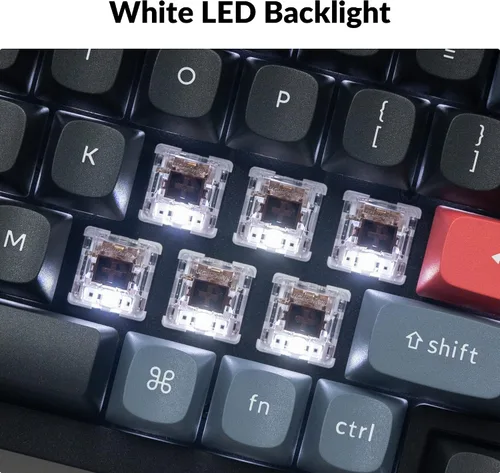 Vista 8 de Keychron Teclado mecánico personalizado K4 Pro con interruptor marrón K Pro intercambiable en caliente, QMK/VIA Macro programable Bluetooth
